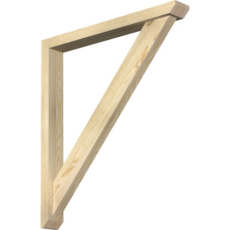 Ekena Millwork Traditional Slat Rough Sawn Bracket w/ Offset Brace, Douglas Fir, 4"W x 32"D x 36"H BKT0402X32X36TRA06RDF